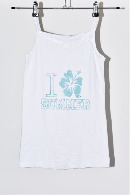 Débardeur "I ✿ summer" - Blanc