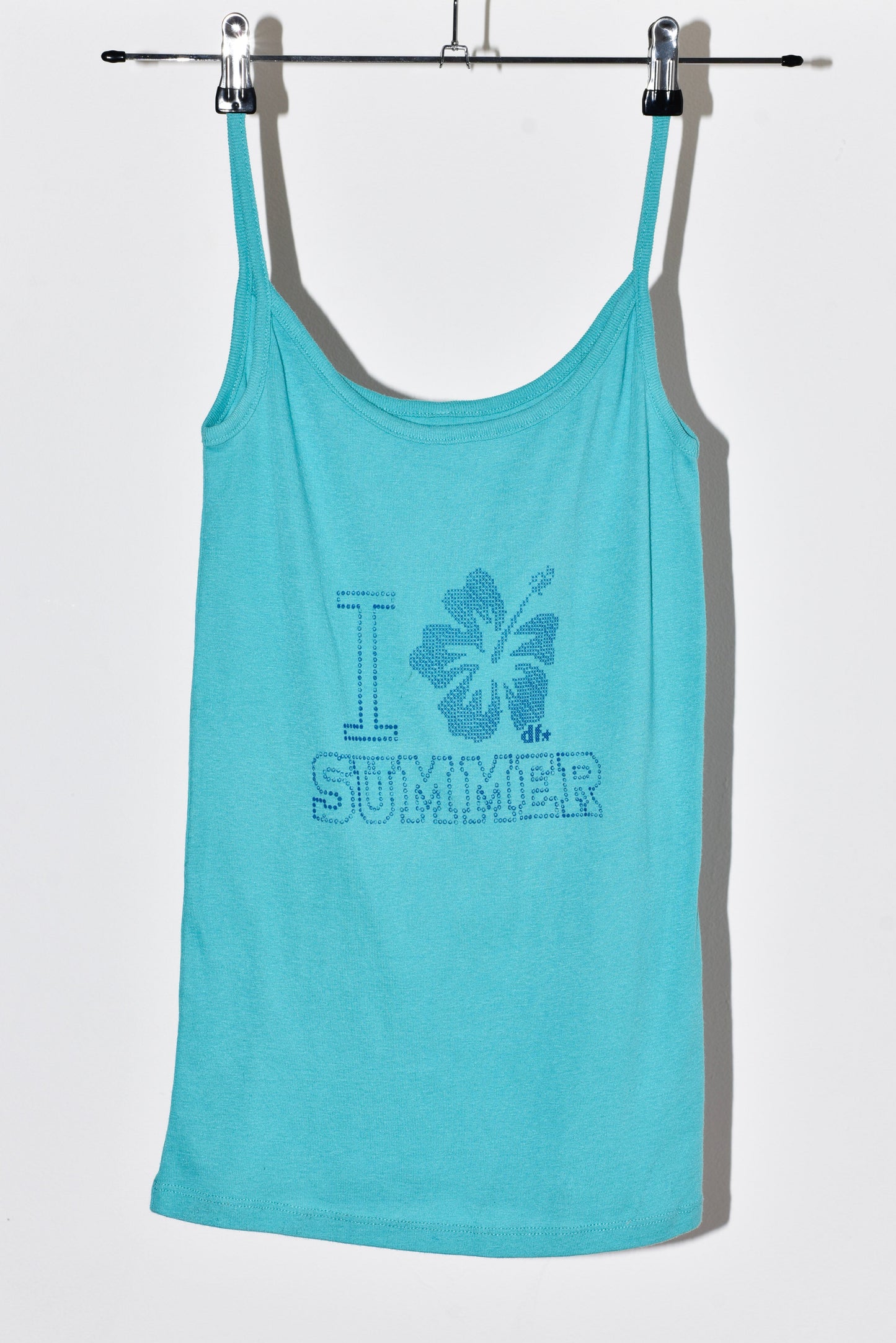 Débardeur "I ✿ summer" - Turquoise