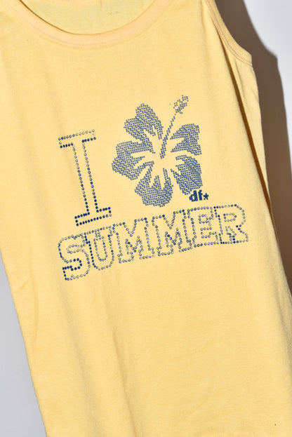Débardeur "I ✿ summer" - Jaune