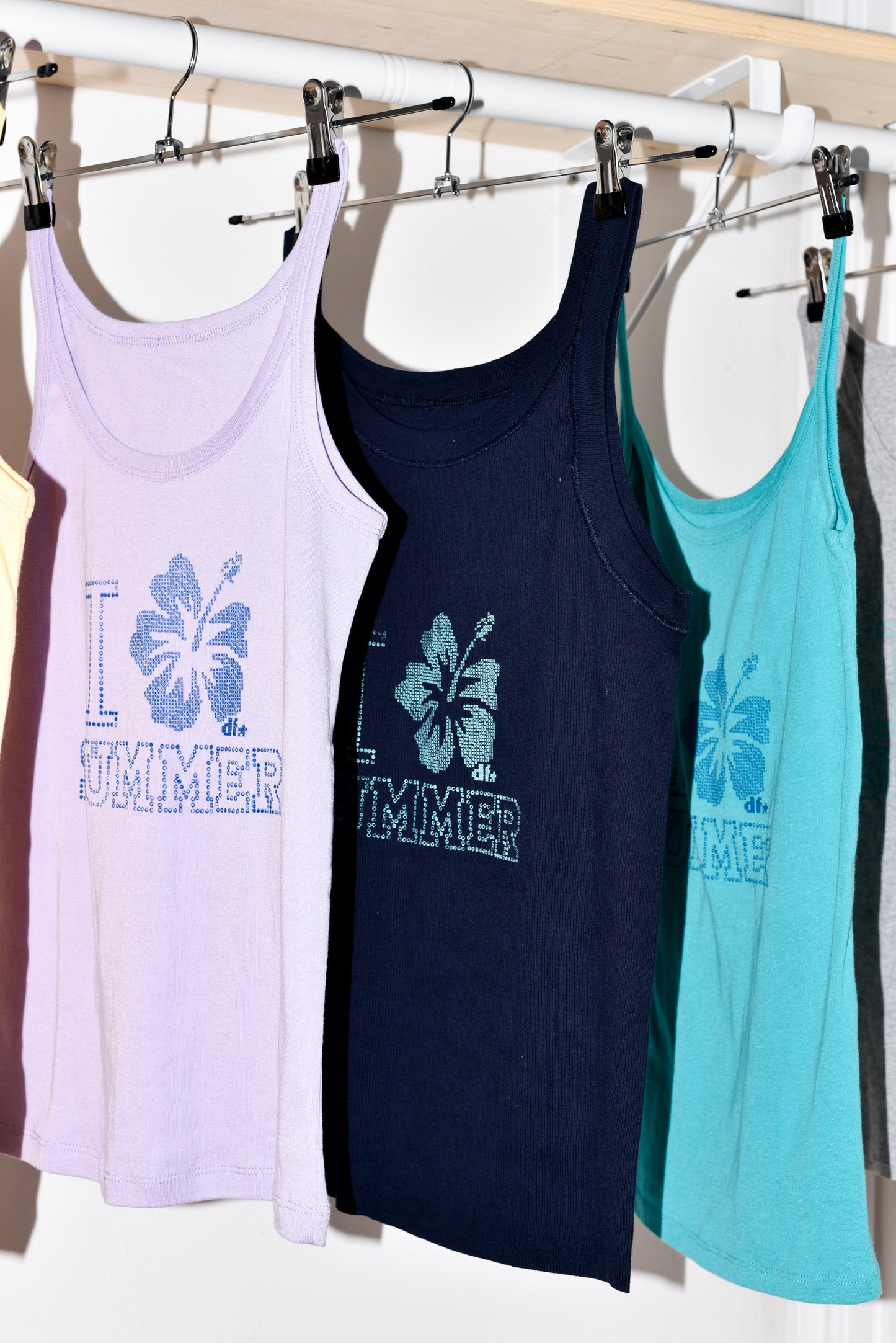 Débardeur "I ✿ summer" - Bleu Marine