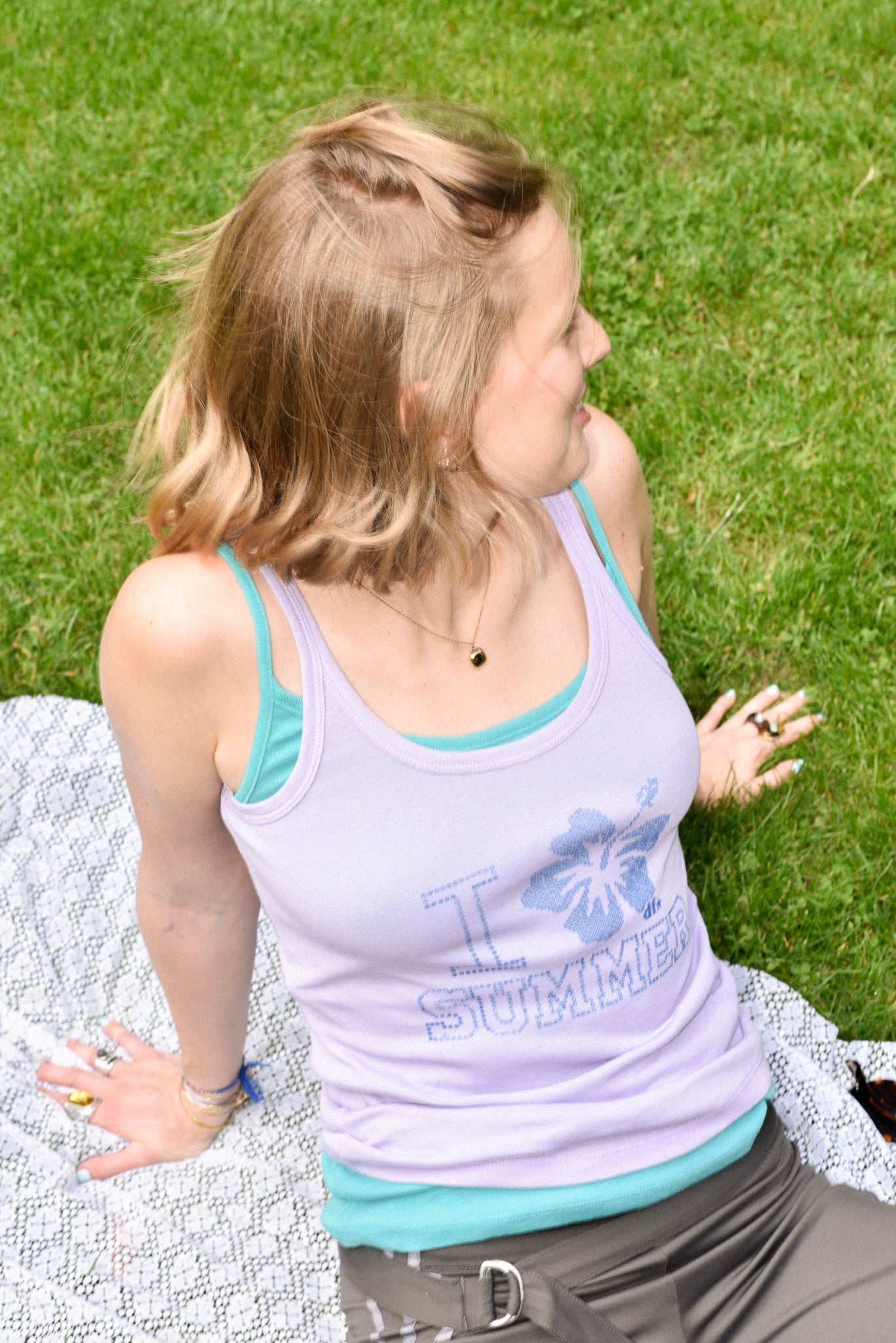 Débardeur "I ✿ summer" - Lila
